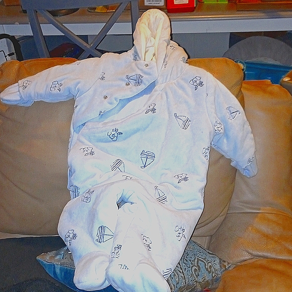 First Impressions-SOFTEST SNOWSUIT-Complete Blue Snow Bundle Suit - Picture 2 of 6